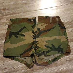 Camo military shorts